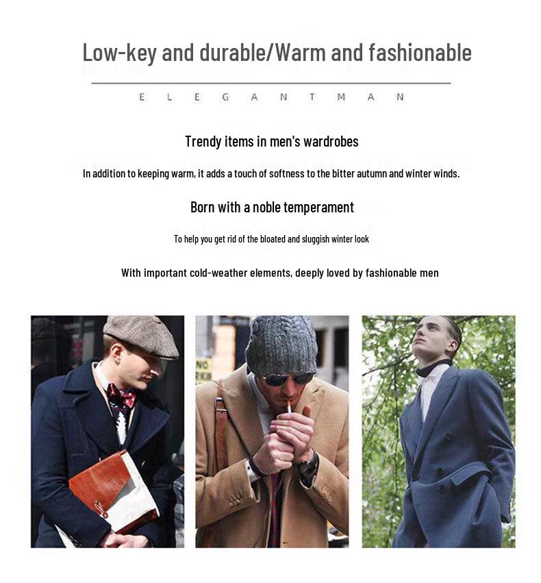 Men's Lightweight Cotton Jacket for Autumn/Winter - Mid-Aged Elderly Dad Lapel Style, Warm Business Casual Coat
