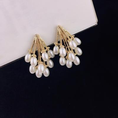 Baroque Imitation Pearl Earrings for Women Without Piercing Vintage Clip Earrings