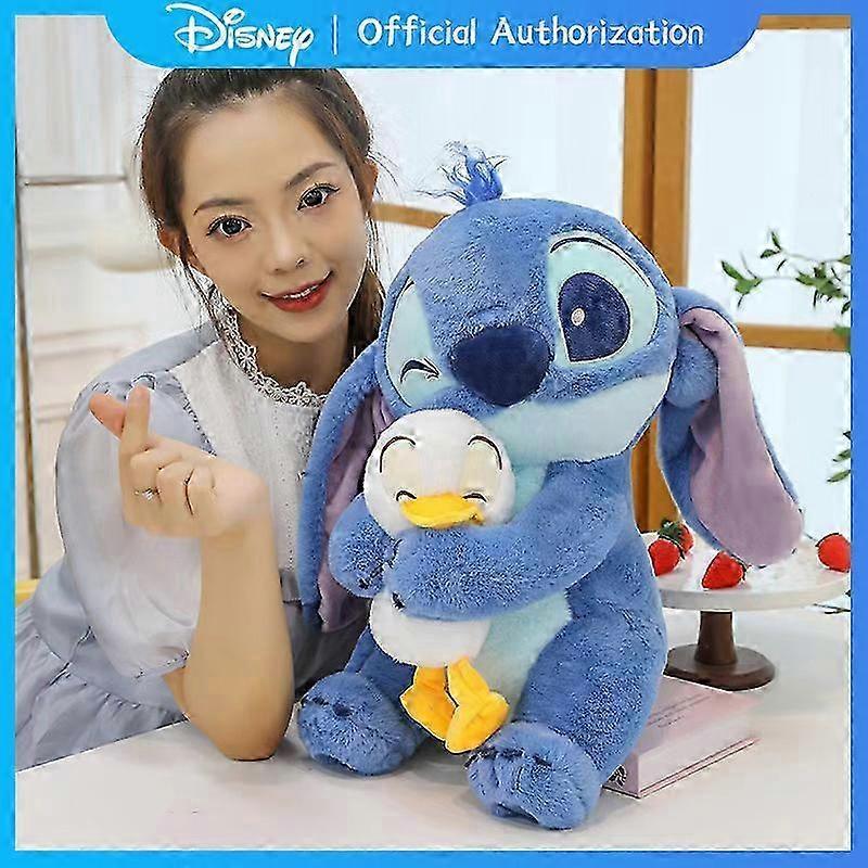 2025 30CM-80CM New Disney Lilo & Stitch Plush Toy Cartoon Embrace Donald Duck Stuffed Doll Anime Collection Souvenir Birthday Gift