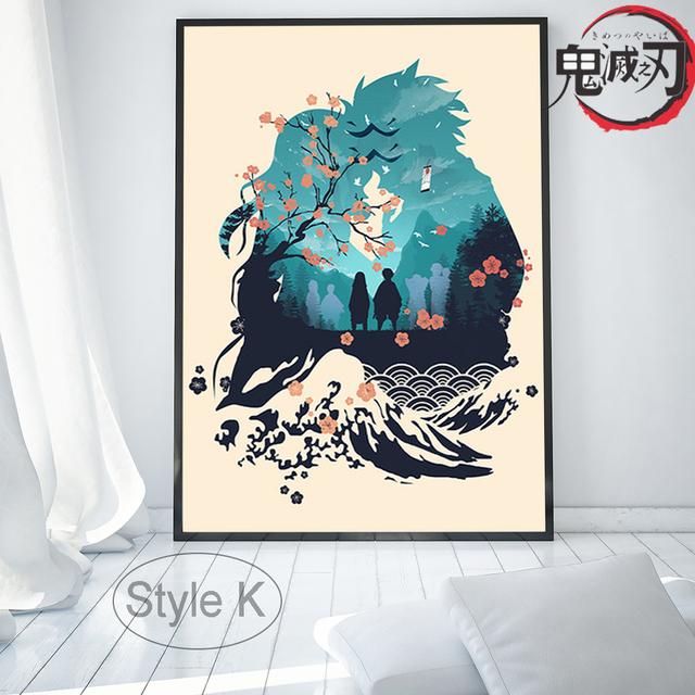 Anime Demon Slayer Poster Wall Art Canvas Painting Tanjirou Inosuke Zenitsu Print Picture Home Bedroom Living Room Decor Cuadros