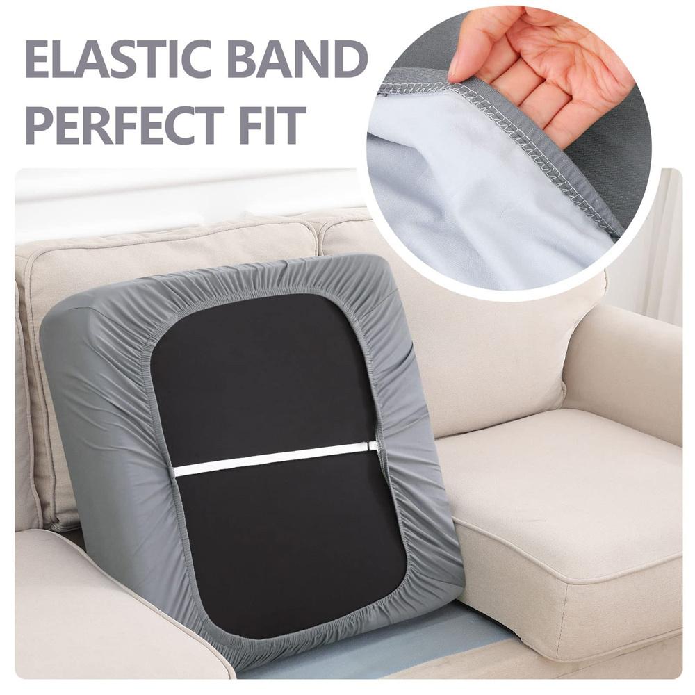 Olanly Waterproof Sofa Seat Cushion Cover Couch Cover Washable Stretch Sofa Seat Cushion Slipcovers For Sofa Pets Elastic Bottom