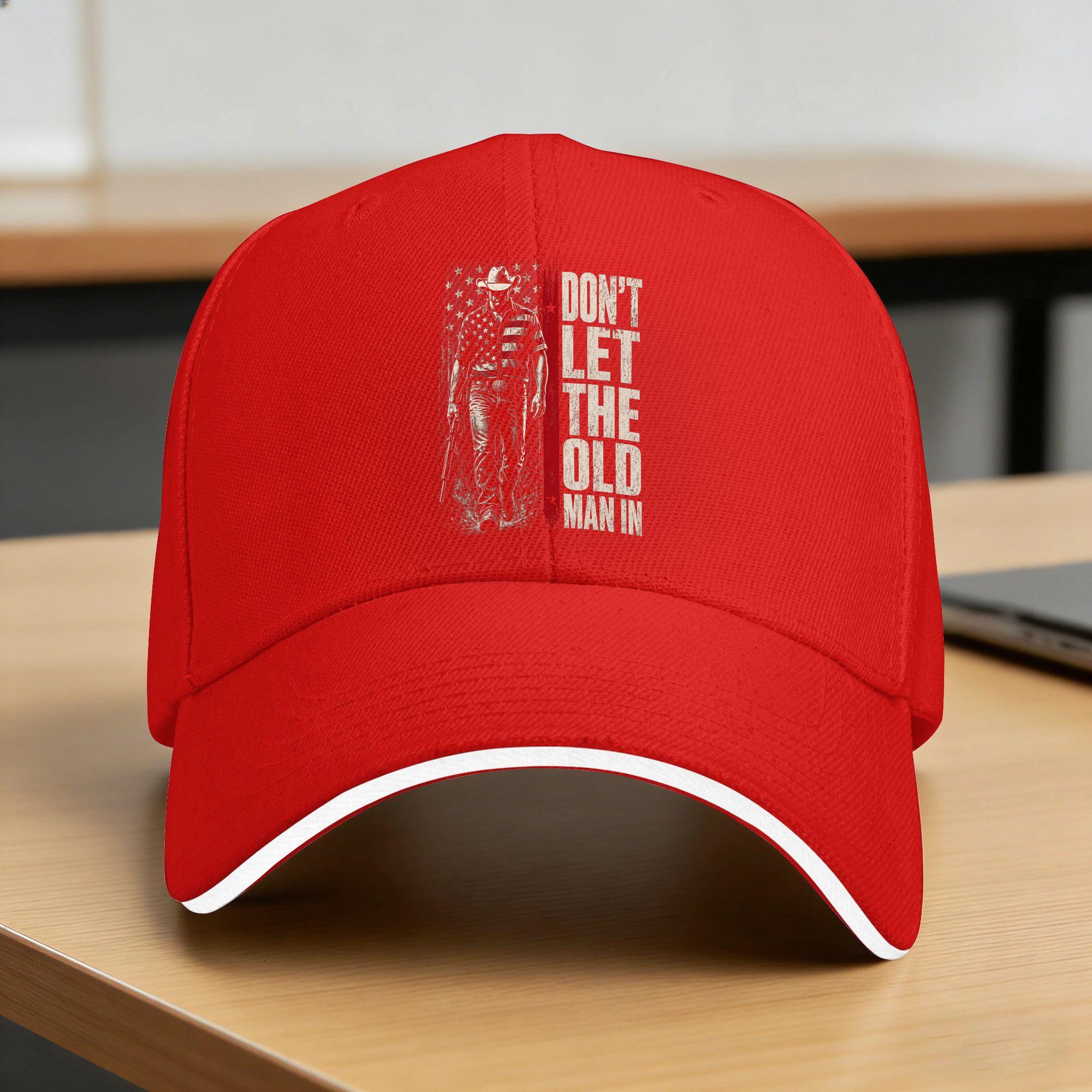 Dont Let The Old Unisex in American Flag Cowboy Casual Baseball Cap Summer Trucker Hat Sun Gym Hip Hats FeUnisex Unisex Baseball Caps One Size