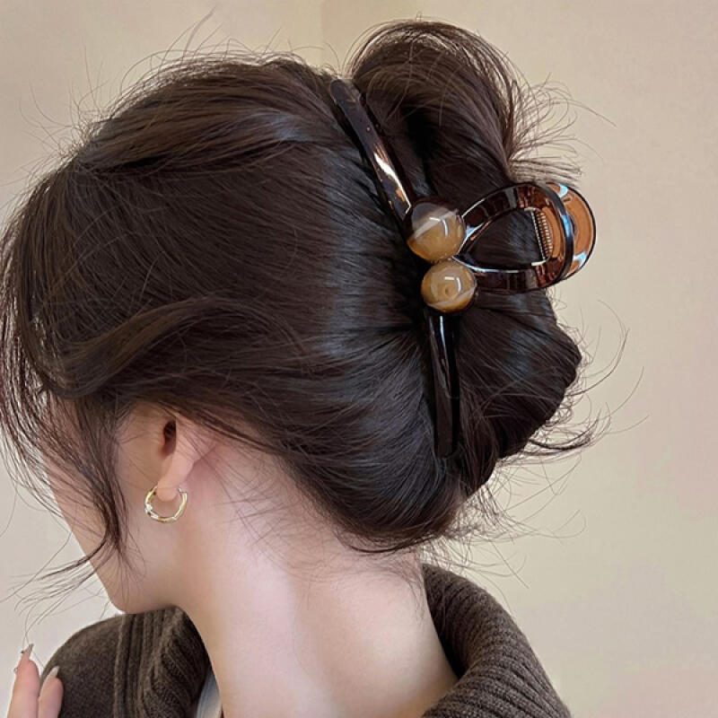Detee Brown Simple Vintage Updo Hair Clip brown
