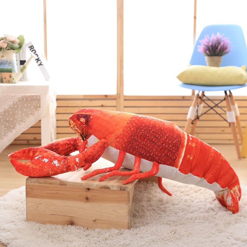 

Simulation big lobster throw pillow plush toy doll crayfish black and red lobster doll boys funny doll 60cm（0.4kg）