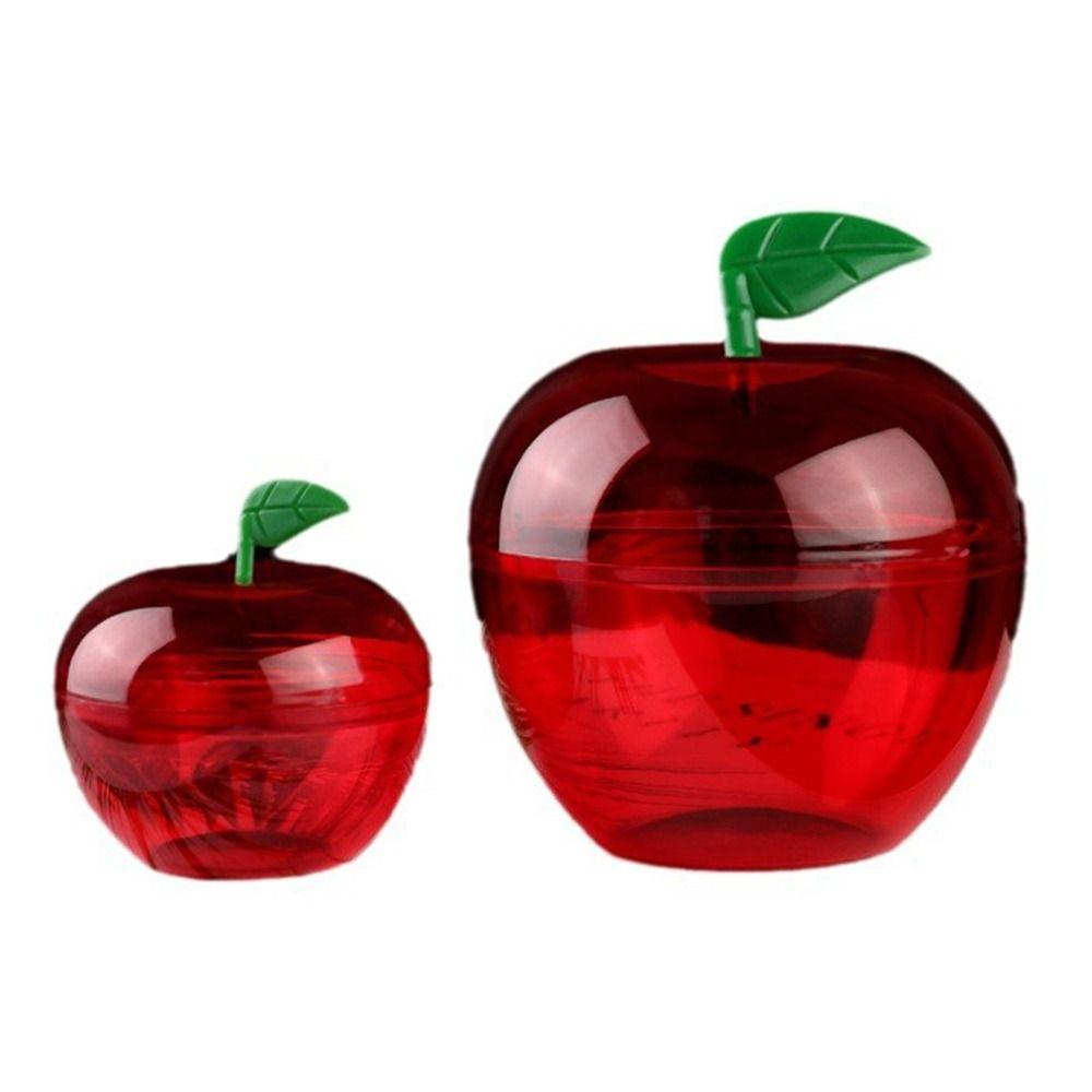 5pcs Transparent Plastic Christmas Decorations Balls Apple Shaped Display Holder Clear Bauble Ornament Openable Design