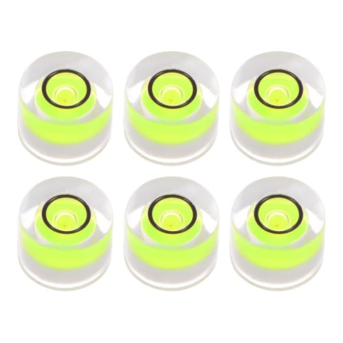 uxcell 6-Piece Round Bubble Level, 8x5.5mm, Mini Round Bullseye Level for Leveling Camera Tripods, Telescopes, Workshops, Turntables, and Picture Fram