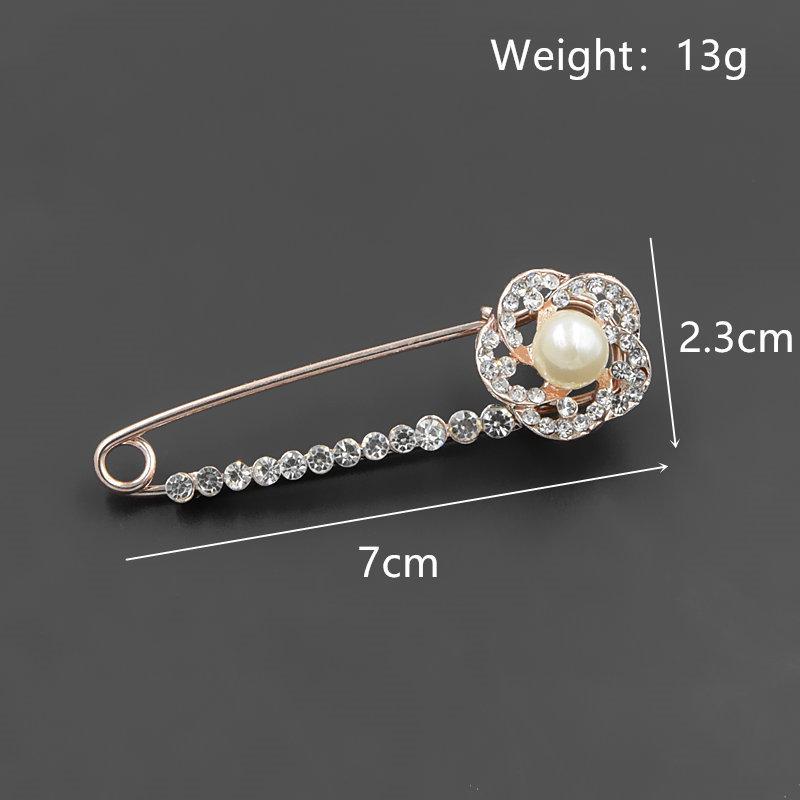 Versatile Rhinestone Flower Brooch Lapel Pin Accessory