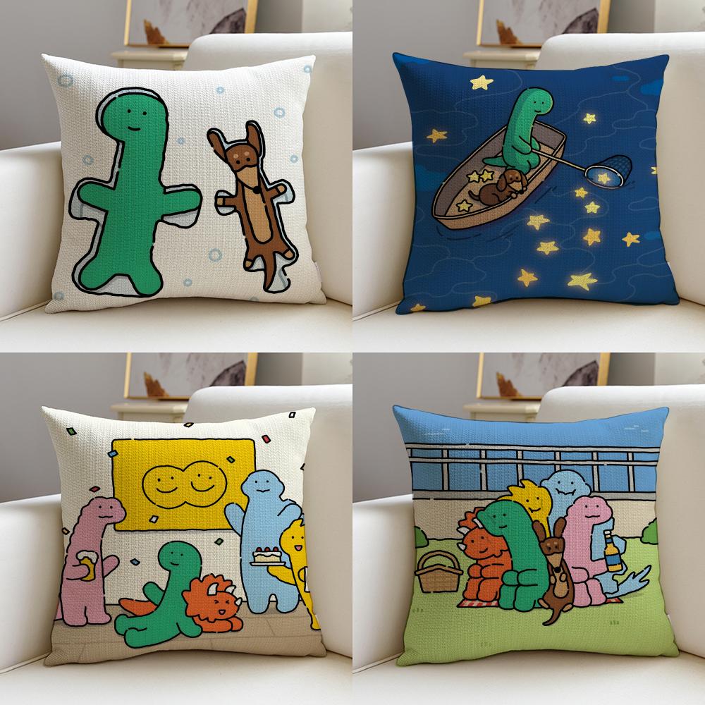 Quirky JJogumanS Cushion Cover Breathable and skinfriendly linen pillowcase square removable and washable cushion
