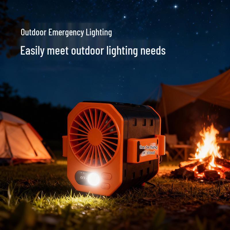 Compact Waist-Hanging High-Speed Portable Fan for Outdoor Cooling and Heat Relief