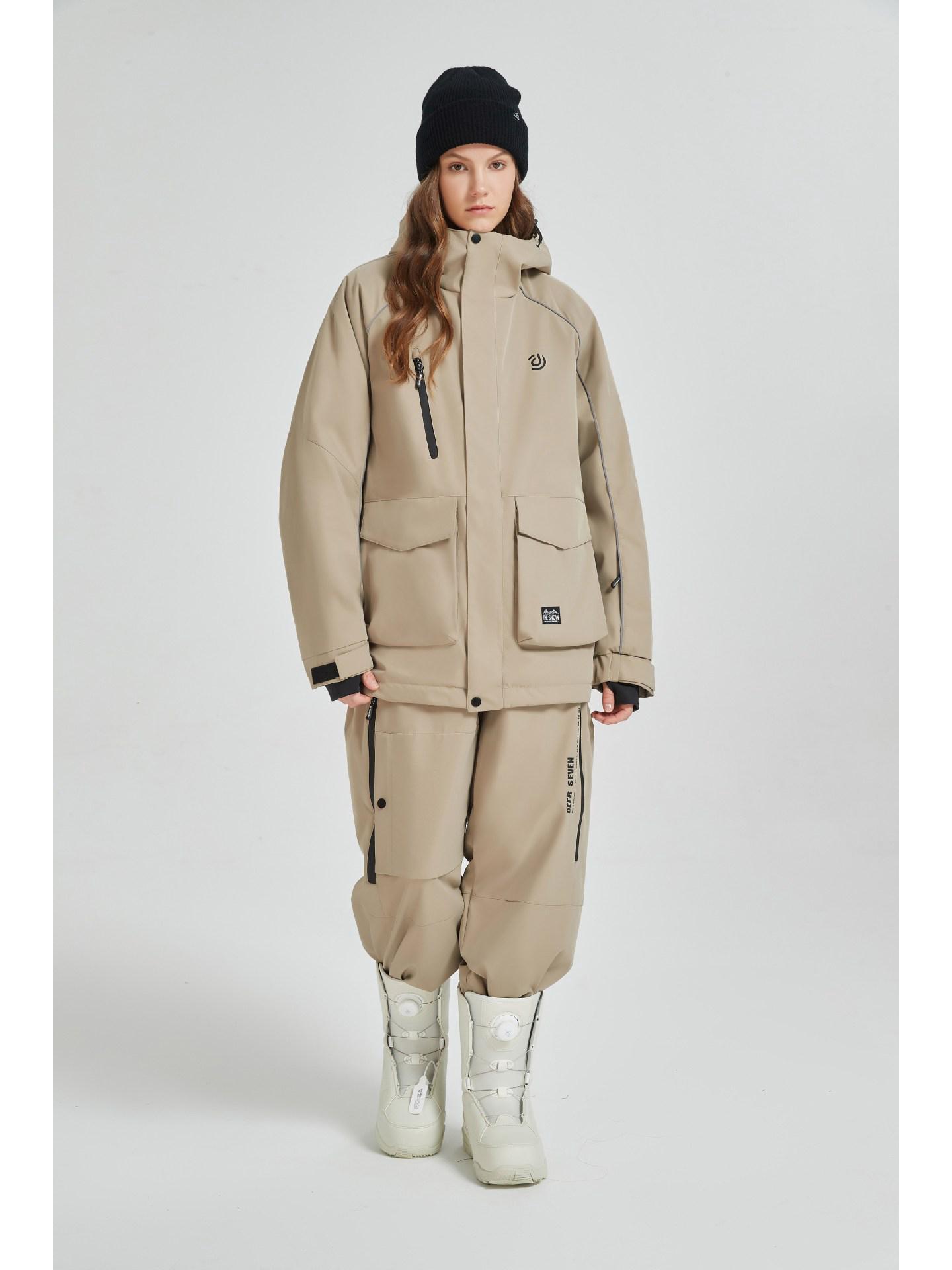 

Комплект куртка и брюки для лыжного костюма: С капюшоном, Повседневный, Свободный крой, Одинарный/Двойной борд, Унисекс, В наличии XS