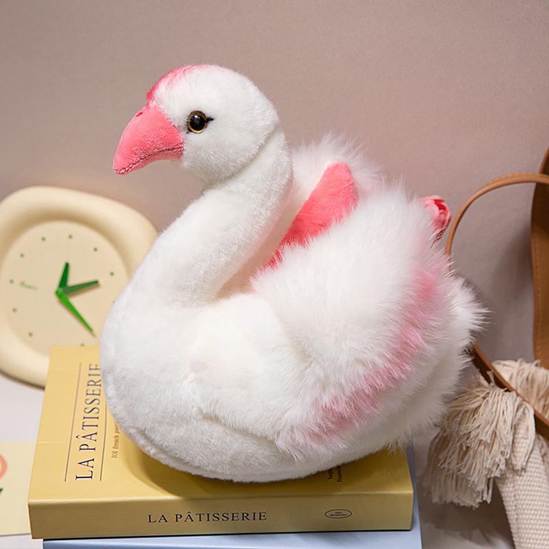 Zoo Souvenir Gift Plush Bird Toys - Swan Ostrich Pelican Stuffed Animals, Realistic Cute Animal Dolls for Kids