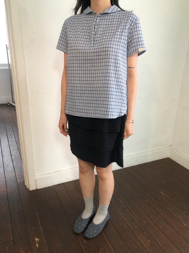 Pibeuseupibeuseu Tiered Panel Skirt / Navy