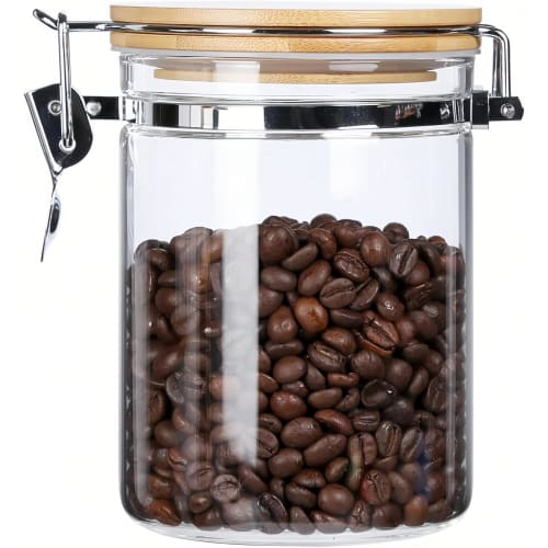 

Coffee Bean Storage Container, Airtight Coffee Can, Glass Airtight Food Storage Container, 800ml, Size 13x10x10