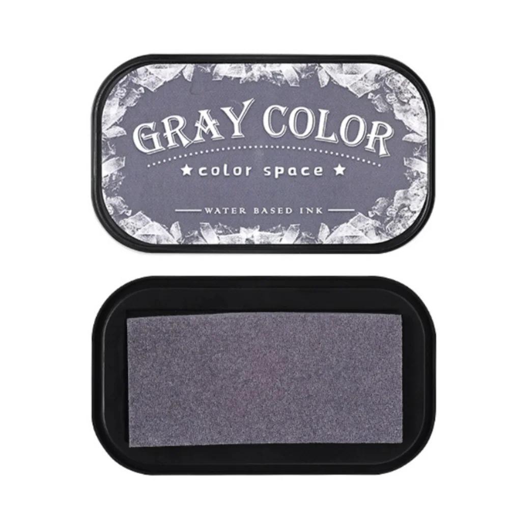 

New Colorful Water Based Ink Pad Quick Drying High Density Sponge Inkpad Easy to Use Self Ink Stamp Scrapbook Supplies серый