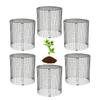 6PSC Garden Vegetable Protection Detachable Iron Sturdy Wire Plant Cage with Nail Tie Top Cover for Flowers Vegetables Courtyard