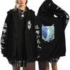 Japanese Anime Attack On Titan Zip Sweater Men's and Women's Casual Sports Jacket