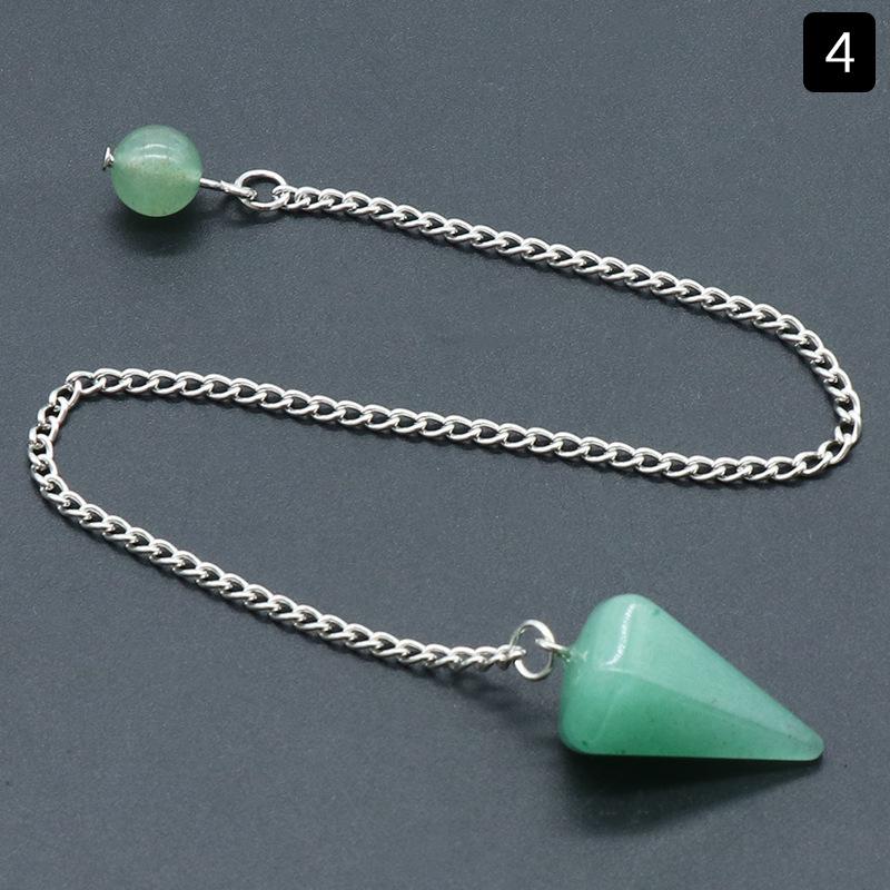 Rose Quartz & Tiger Eye Hexagonal Pyramid Pendulum Agate Crystal Pendant