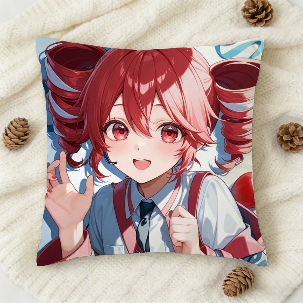 

KKasane TTeto Doublesided Printed Square Decorative Cushion Cover for Sofa Living Room Home Decor 30x30 cm