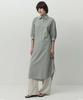 Leopeusaideuhwaiteulabel Natural Half Shirt Dress Dusty Blue