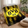 Coperta a tema Borussia Dortmund Morbida coperta in pile di flanella Calda e leggera coperta da divano/letto per la casa