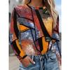 Camiseta de Manga Larga con Estampado 3D Navideño para Mujer Cuello Redondo Manga Larga Otoño Ropa de Animales Ropa Regalo Festivo Camiseta de Moda para Fiesta