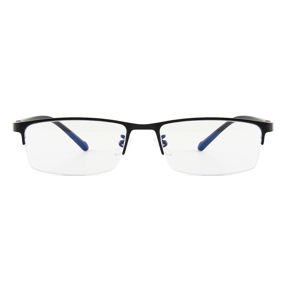 Anti Blue Light Metal Half Frame Myopia Glasses Men Ultralight Finished Shor Sighted Eyewear Women -1.0 -1.5 -2.0 -3.0 -4.0