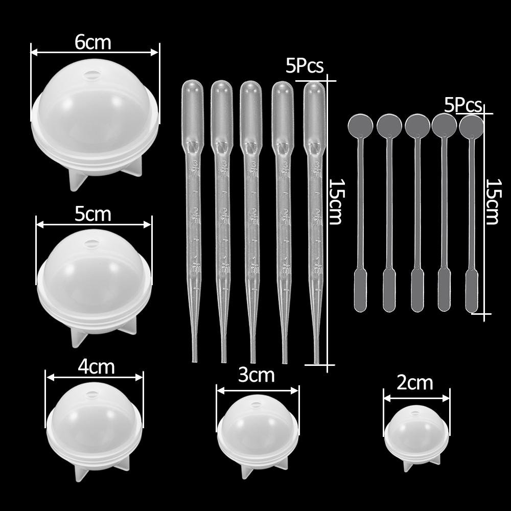 Resin Molds Silicone Kits with Epoxy Resin Supplies Dried Flowers Sparkling Powder DIY Necklace Earrings Pendant Jewelry Making