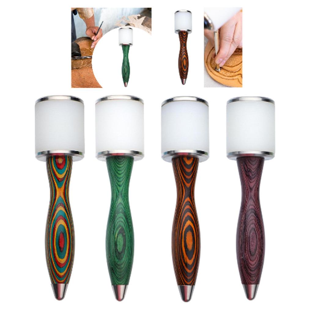 Leather Carving Hammer Practical Wooden Handle Manual Hand Tool Leathercraft Mallet for Handmade Leatherwork Accessories