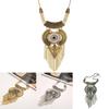 Elegant Long Pendant Necklace With Layered Design And Electroplated Finish For Trendy Womens Jewelry