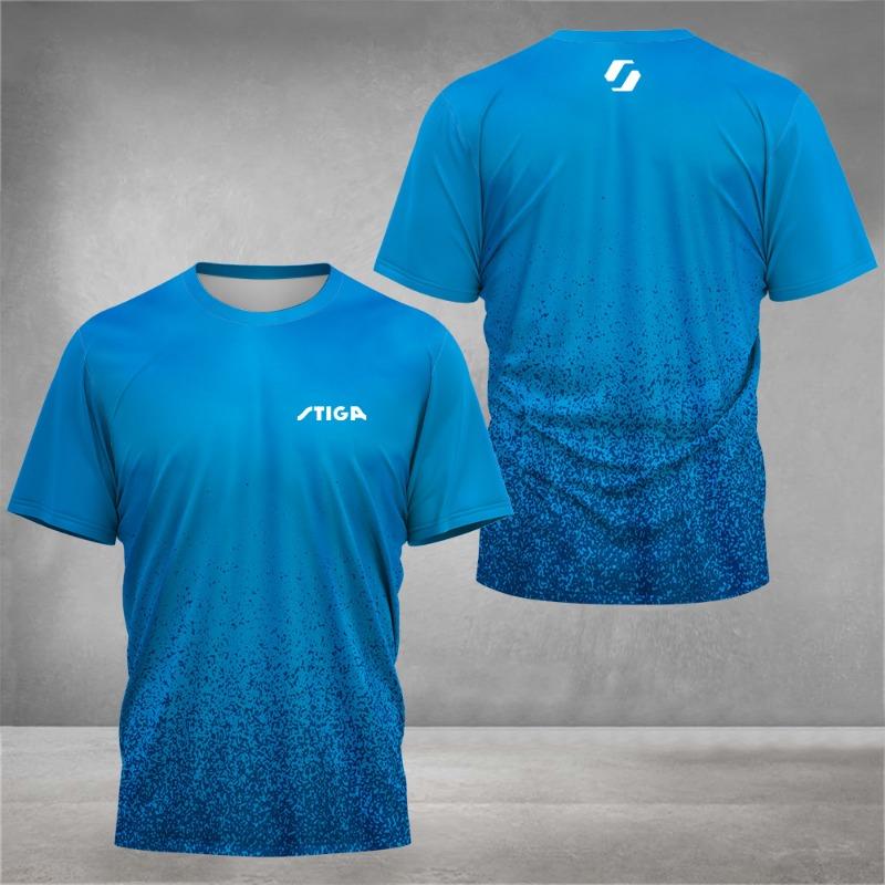 Fashionable summer competition training letter print comfortable and breathable round neck T-shirt outdoor casual sports t
