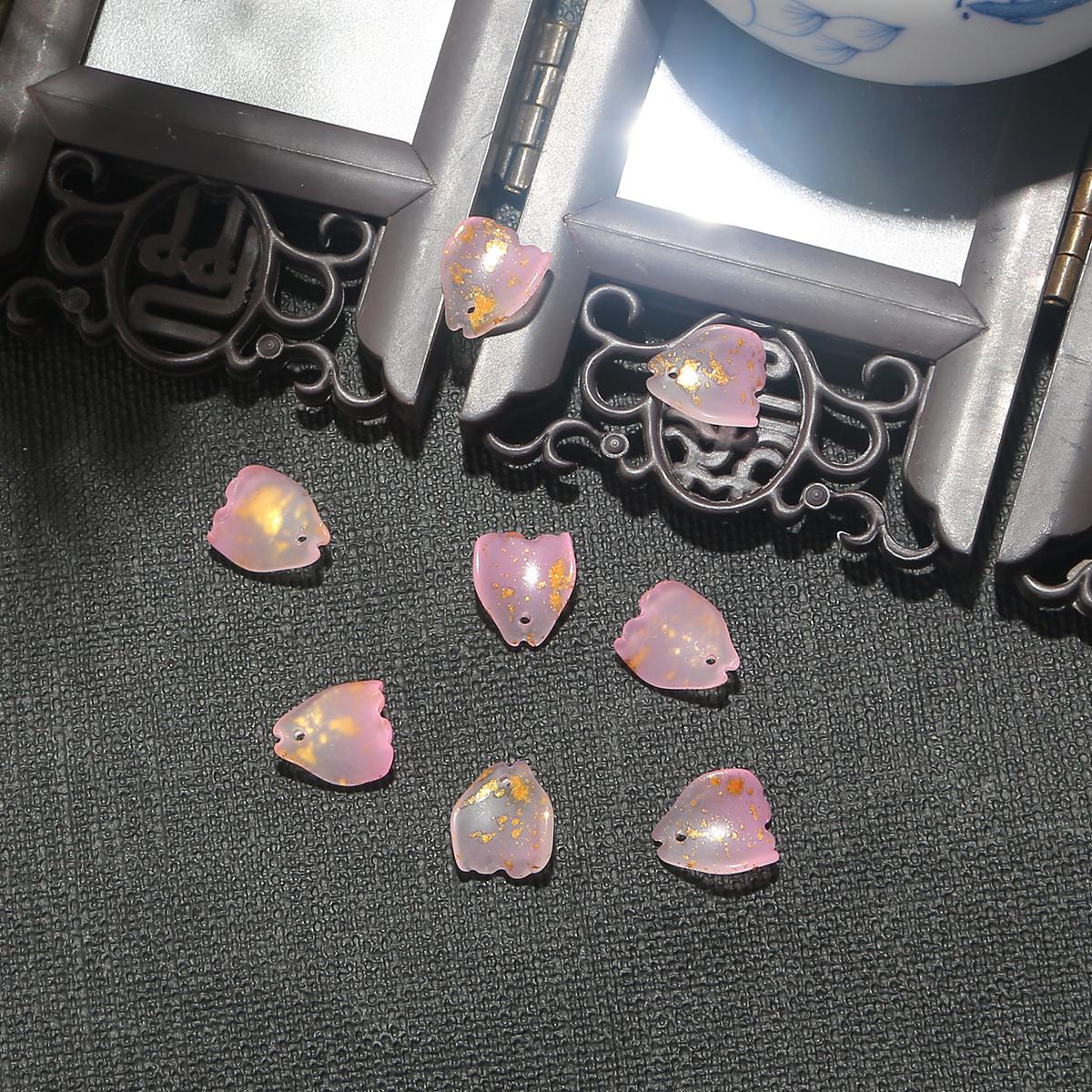 

10 шт. 13x11 мм градиент цвета чешские стеклянные бусины лепестки цветов гибискуса бусины для изготовления ювелирных изделий DIY аксессуары