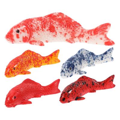 Peixe Falso Resina Peixe Dourado Estatueta Artificial Flutuante Peixe da Sorte Estátua para Aquário