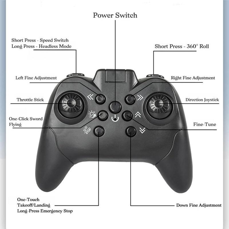 2.4G Flying Sword Rc Glider, Flying Sword Control By Hand, Remote Controlled Stunt,360° Stunt Flip, One-Button Lifting, Three-Speed Adjustment