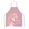 Zástěra s potiskem alpaky vzor duhový kůň vhodný do domácnosti a kuchyně děti zástěra zástěra dámské příslušenství na vaření dětská zástěra
