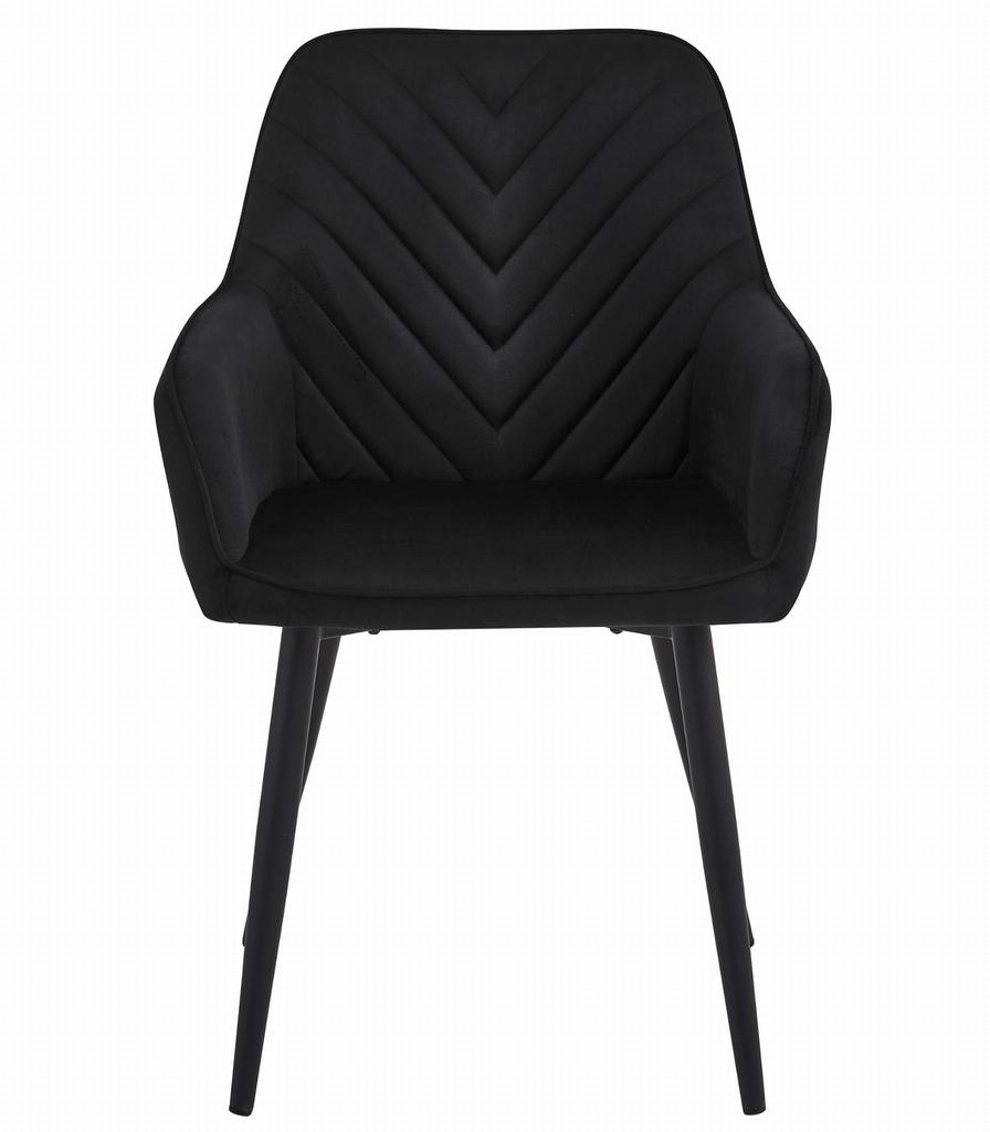 Nana Chair - Black Velvet / Black Legs X 2