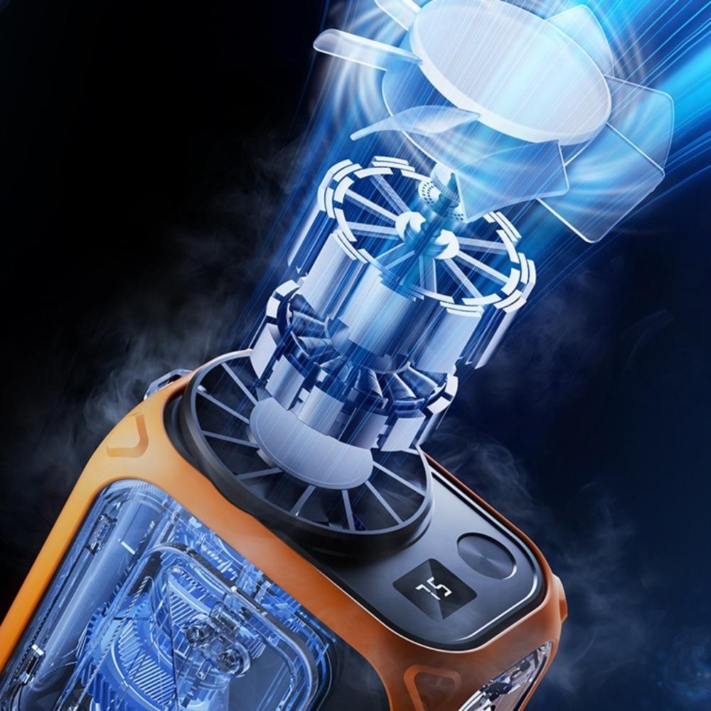 6000mAh Waist-mounted Fan Strong Wind USB Portable Power Bank Mini Outdoor Work Fan  Emergency