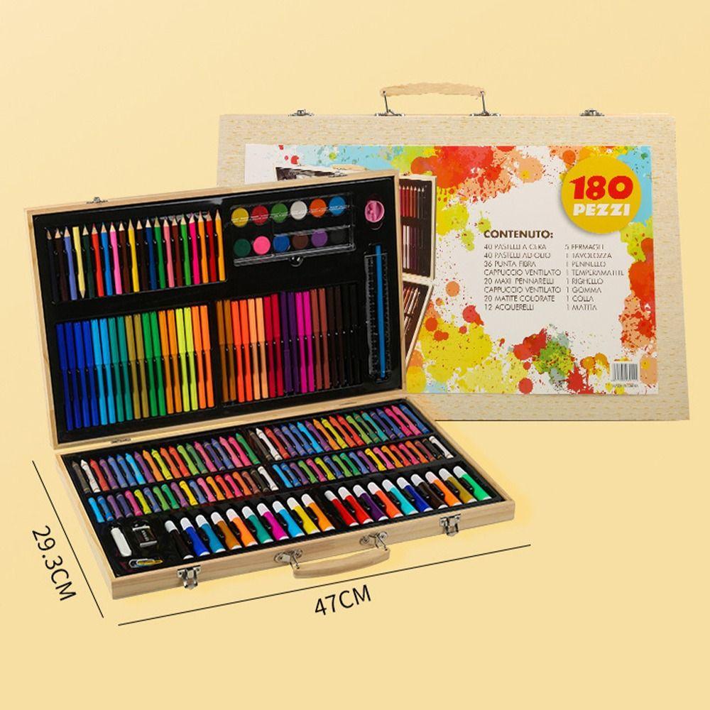 Washable Art Painting Set 180Pcs Oil Painting Stick Creative Painting Supplies  Drawing Kit