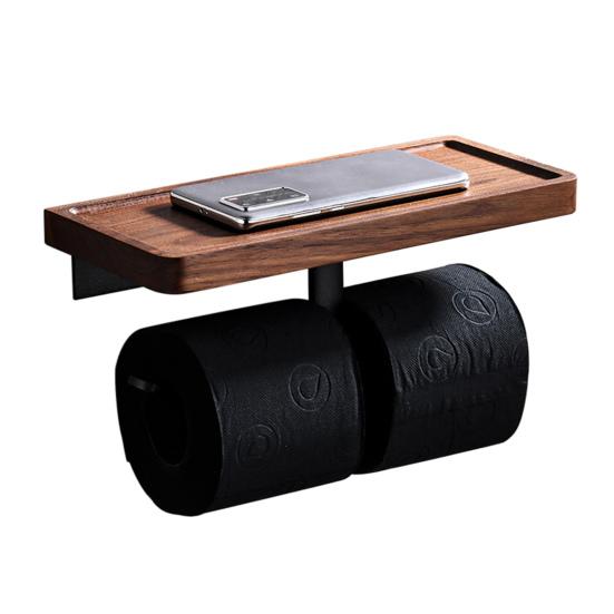 Raft de baie din lemn Perforație gratuită Creative Hotel rolă de hârtie igienică Suport șervețel Accesorii gadget