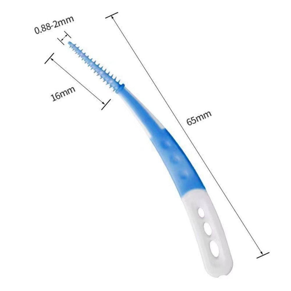 60 Stück Silikon Interdentalbürste 60 Stück Zahnstocher Neue Zahnreinigungsbürste Mundhöhle