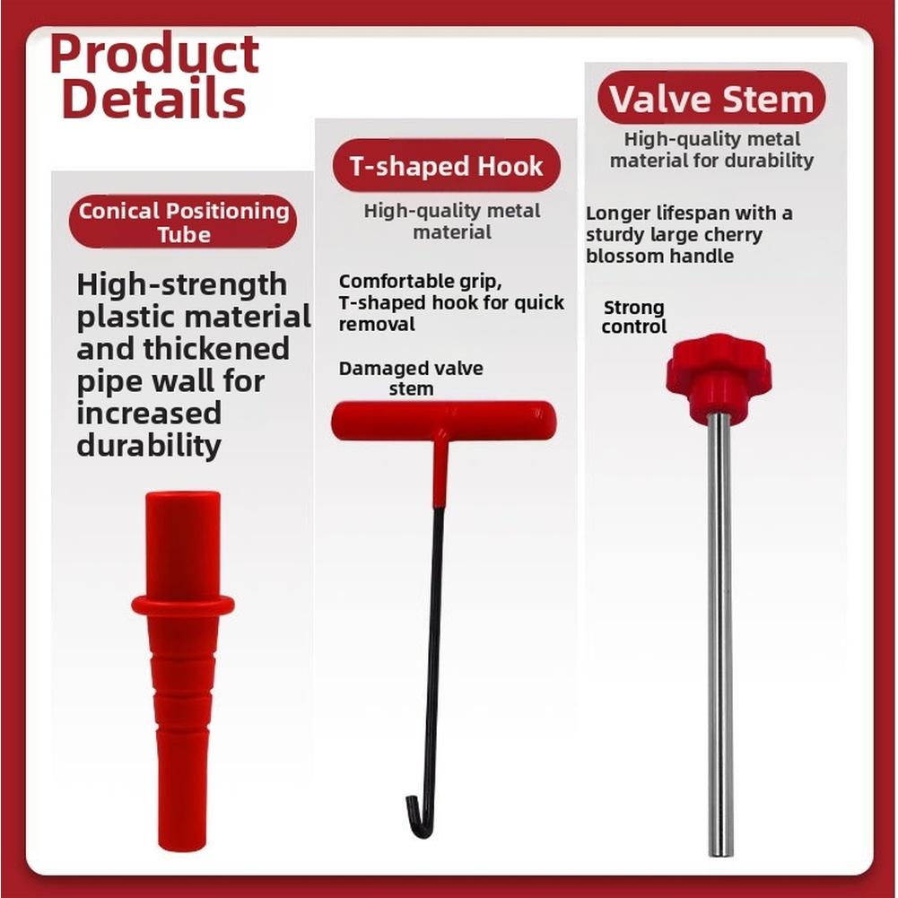 Steel Construction Valve Stem Tool Tire Valve Kit Ergonomic Handles