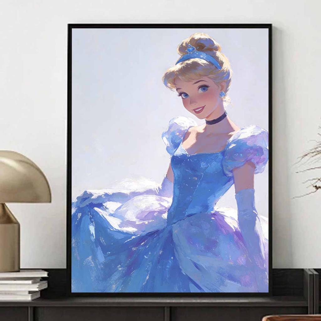 Disney Cinderella Diamond Painted Mosaic Art Painting Kit Handmade DIY Gift Home Decor