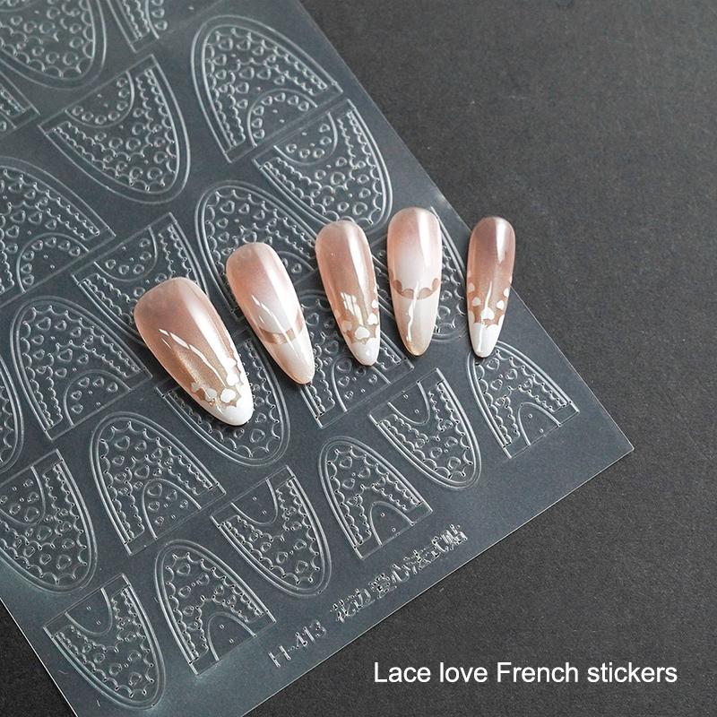 Flocon de neige creux transparent Feux d'artifice Cheval Autocollants pour ongles Pochoir aérographe Année du Cheval Série Nouvel An Décoration Autocollant pour ongles