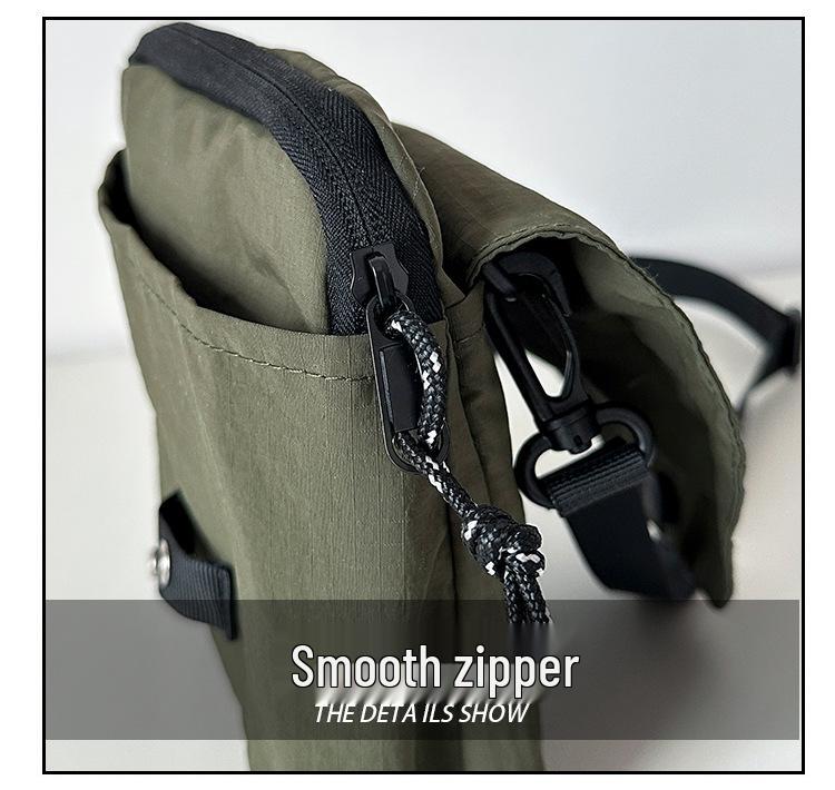 Japanese Style 2025 Casual Solid Color Mini Crossbody Phone Bag for Men and Women