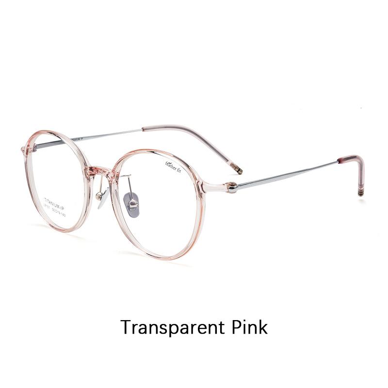 Women's Luxury Retro Round Pure Titanium Glasses Frame Ultralight Myopia Optical Decorative Eyeglasses Frame Computer Goggles
