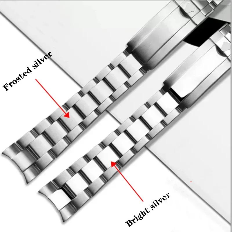 904L Jubilee Watchbands For Rolex SUB DAYTONA NH35 NH36 20mm Men's Strap Luxury Watch Chain Mod Parts Replacement Accessories