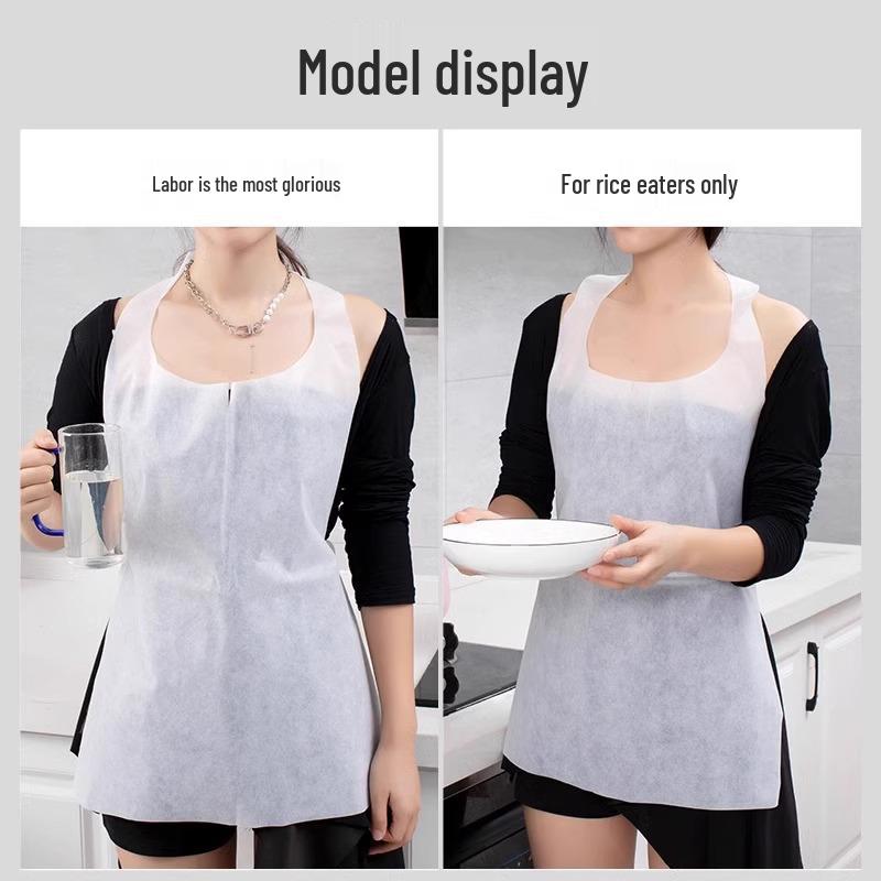 Disposable Non-Woven Waterproof Apron for Adults and Children - Kitchen and Catering Use