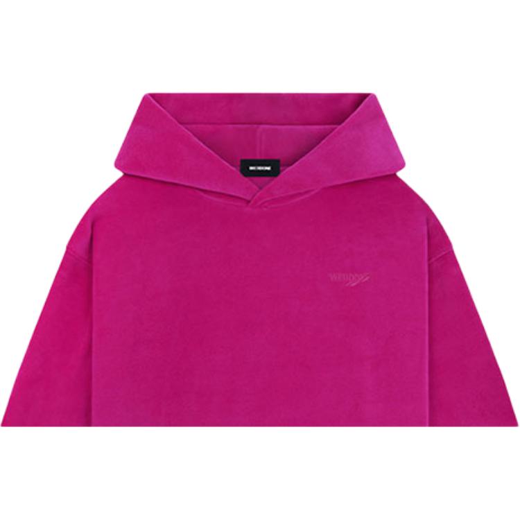 We11done FW23 Logo Fleece Sweatshirt Unisex sweatshirt Magenta WD-TH3-23-778-U-HP