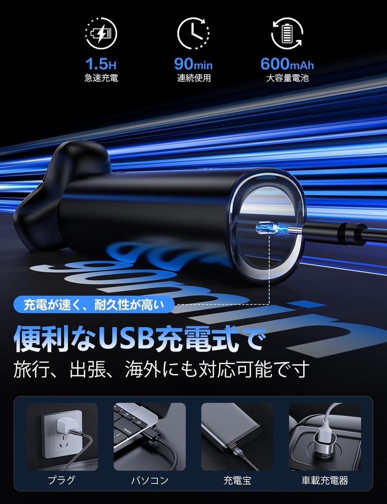 for Electric Shaver with LED IPX7 for Wet and Dry Lightweight and Low Battery Level Lock Fast Perfect for Business Carrying or as a Includes Japanese