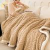 Contemporary Carved Velvet Bed Blanket Luxury 350g Thickened Autumn Winter Warm Blanket Machine Washable Multipurpose Comforter