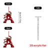 2D 26 Letter  Christmas Ornaments Acrylic Flat Christmas Tree Home Decorations Ornaments